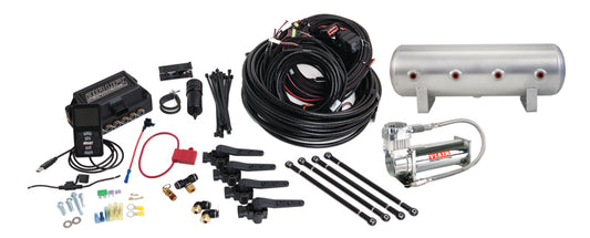 Air Lift Performance 3H (1/4 Air Line 2.5 Gal Raw Aluminum Tank VIAIR 444C Comp)