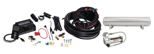 Air Lift Performance 3P (3/8 Air Line 4 Gal 5-Port Raw Aluminum Tank VIAIR 444C Comp)