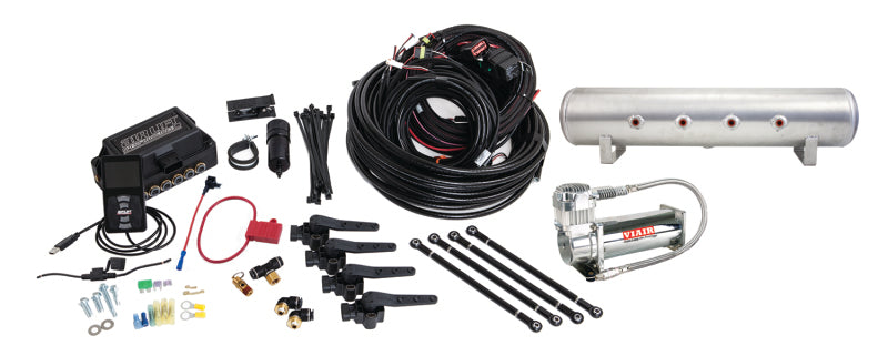 Air Lift Performance 3H (1/4 Air Line 4 Gal 7-Port Raw Aluminum Tank VIAIR 444C Comp)