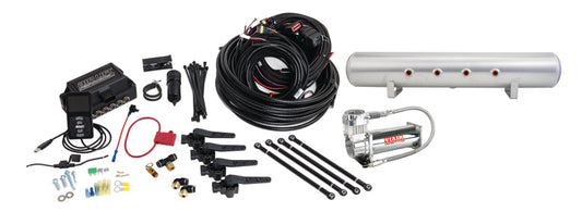Air Lift Performance 3H (1/4 Air Line 5 Gal Raw Aluminum Tank VIAIR 444C Comp)