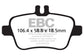 EBC 13+ Mercedes-Benz CLA250 2.0 Turbo Ultimax2 Rear Brake Pads