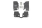 BedRug 07-10 Jeep JK 2Dr Front 3pc Floor Kit (Incl Heat Shields)