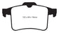 EBC 10-15 Jaguar XF 5.0 Supercharged (470) Redstuff Rear Brake Pads