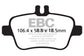 EBC 13+ Mercedes-Benz CLA250 2.0 Turbo Ultimax2 Rear Brake Pads
