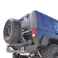 DV8 Offroad 07-18 Jeep Wrangler JK Rear Aluminum Bumper w/ Tire Carrier - Black