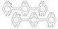 Cometic Dodge Cummins 5.9L 24V/24VCR .040in MLS (2) 3 Port Exhaust Gasket