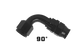 Aeromotive PTFE Hose End - AN-06 - 90 Deg - Black Anodized