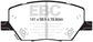 EBC 2015+ Fiat 500X 1.4L Turbo Yellowstuff Front Brake Pads