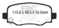 EBC 15+ Chrysler 200 2.4 Yellowstuff Rear Brake Pads