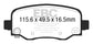 EBC 15+ Chrysler 200 2.4 Yellowstuff Rear Brake Pads