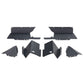Rugged Ridge Inner Fender Liners Rear Aluminum Black 20-21 Jeep Gladiator JT