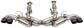 Corsa 20-24 Corvette C8 3in Valved Cat-Back 4.5in Blk Quad Tips Fits Factory Perf Exhaust DeletesAFM