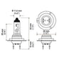 Hella H7 12V 55W PX26D HP 2.0 Halogen Bulbs