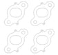 Cometic Nissan CA18 DET .030 inch DOHC Exhaust Gasket (4 pcs per Kit)