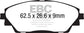 EBC 14+ Mazda 3 2.0 (Japan Build) Yellowstuff Front Brake Pads