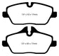 EBC 14+ BMW i3 Electric Ultimax2 Front Brake Pads