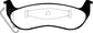EBC 03+ Ford Crown Victoria 4.6 Redstuff Rear Brake Pads