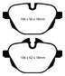EBC 11+ BMW X3 2.0 Turbo (F25) Greenstuff Rear Brake Pads