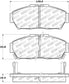 StopTech Street Touring 93-95 Honda Civic Coupe Front Brake Pads