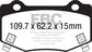 EBC 16+ Cadillac ATS-V 3.6 Twin Turbo Yellowstuff Rear Brake Pads