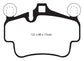 EBC 07-08 Porsche 911 (997) (Cast Iron Rotor only) 3.6 Carrera 2 Bluestuff Front Brake Pads