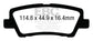 EBC 12+ Cadillac ATS 2.0 Turbo Redstuff Rear Brake Pads
