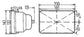 Hella Vision Plus 8in x 6in Sealed Beam Conversion Headlamp - Single Lamp