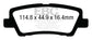 EBC 12+ Cadillac ATS 2.0 Turbo Redstuff Rear Brake Pads