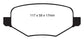 EBC 11-14 Ford Edge 2.0 Turbo Yellowstuff Rear Brake Pads