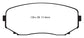 EBC 11-14 Ford Edge 2.0 Turbo Redstuff Front Brake Pads