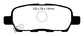 EBC 08-13 Infiniti EX35 3.5 Redstuff Rear Brake Pads