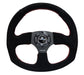 NRG Reinforced Steering Wheel (320mm Horizontal / 330mm Vertical) Suede w/Red Stitch