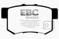 EBC 97 Acura CL 2.2 Redstuff Rear Brake Pads