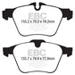 EBC 13+ Jaguar F-Type (Cast Iron Rotors Only) 3.0 Supercharged (340) Redstuff Front Brake Pads