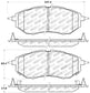 StopTech Performance 05-08 Legacy 2.5 GT Front Brake Pads