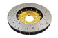 DBA 03-05 Evo 8/9 Front Drilled & Slotted 5000 Series 2 Piece Rotor Assembled w/ Gold Hat