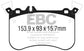 EBC 2014+ Mercedes-Benz CLA45 AMG 2.0L Turbo Redstuff Front Brake Pads