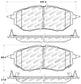 StopTech Performance 05-08 Legacy 2.5 GT Front Brake Pads