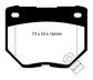 EBC 89-95 Nissan Skyline (R32) 2.6 Twin Turbo GT-R Bluestuff Rear Brake Pads