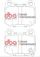 DBA 03-06 EVO / 04-09 STi / 03-07 350Z Track Edition/G35 w/ Brembo XP650 Rear Brake Pads