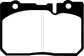 EBC 95-00 Lexus LS400 4.0 Redstuff Front Brake Pads