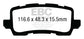 EBC 13+ Acura RLX 3.5 Redstuff Rear Brake Pads