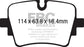 EBC 14+ Jaguar F-Type (Cast Iron Rotors Only) 5.0 Supercharged (490) Redstuff Rear Brake Pads